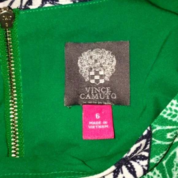 Vince Camuto Green/Black/White Dress Sz S NWT $128 - Picture 3 of 4